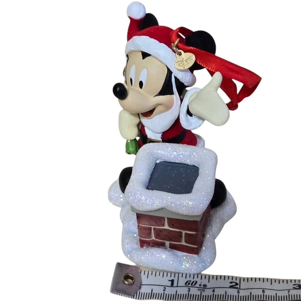 Disney 2013 Sketchbook Santa Claus Mickey Mouse Chimmey Christmas Ornament W Box